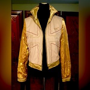 🎊💕Rare!! Vintage Nylon Satin Reversible Bomber Jacket